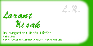lorant misak business card