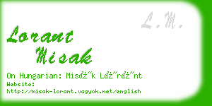 lorant misak business card